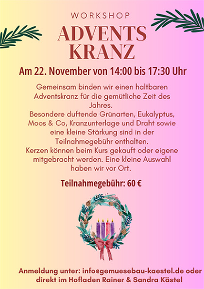 Workshop Adventskranz